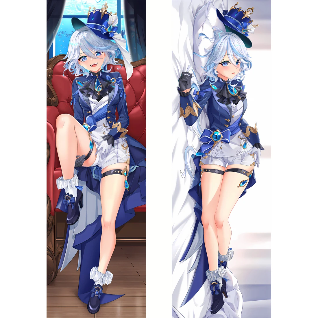 

180cm Genshin Impact Character Focalors/Furina de Fontaine Hugging Sleeping Pillowcase Otaku Pechskin Bedding Pillow Dakimakura