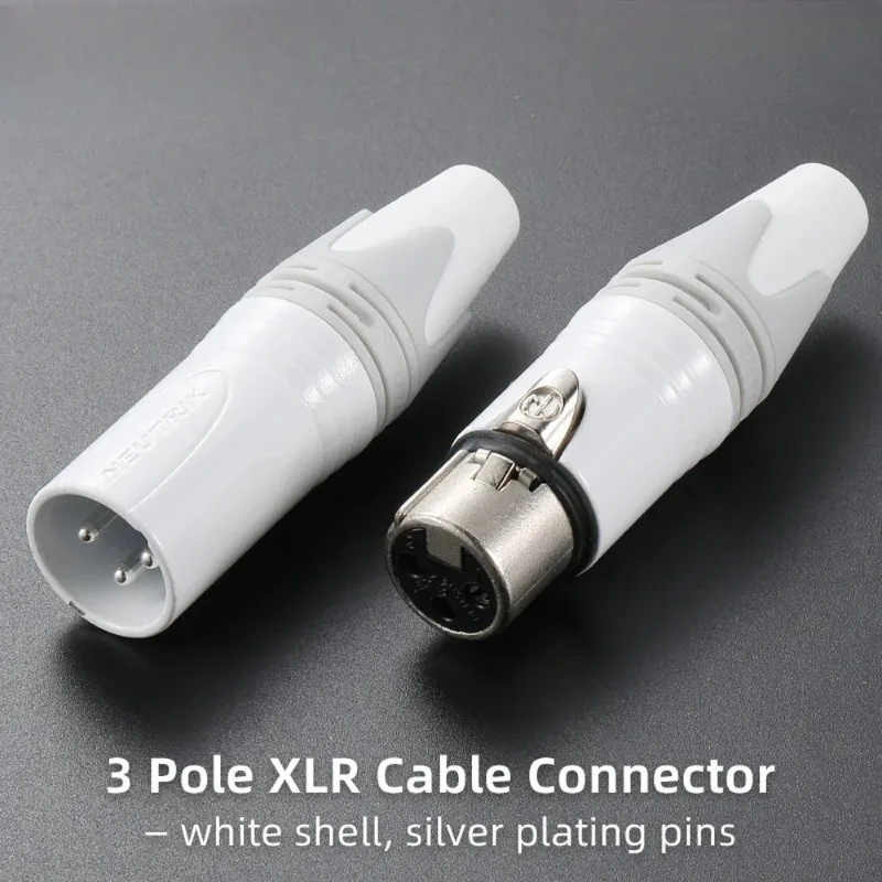 

Белый XLR змеиный штекер 3-контактный посеребренный разъем для микрофонного кабеля «сделай сам» NC3FXX-WT NC3MXX-WT для персонализированного аудио