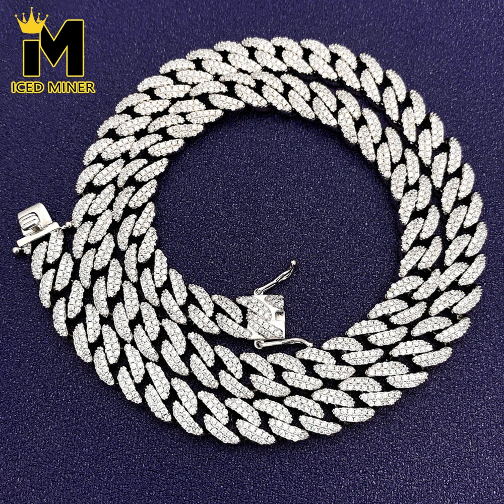 

9mm 2 Rows Zircon Iced Out Cuban Chain Necklaces For Men Women Brass Bling Goth Hip Hop Jewelry Free Shipping