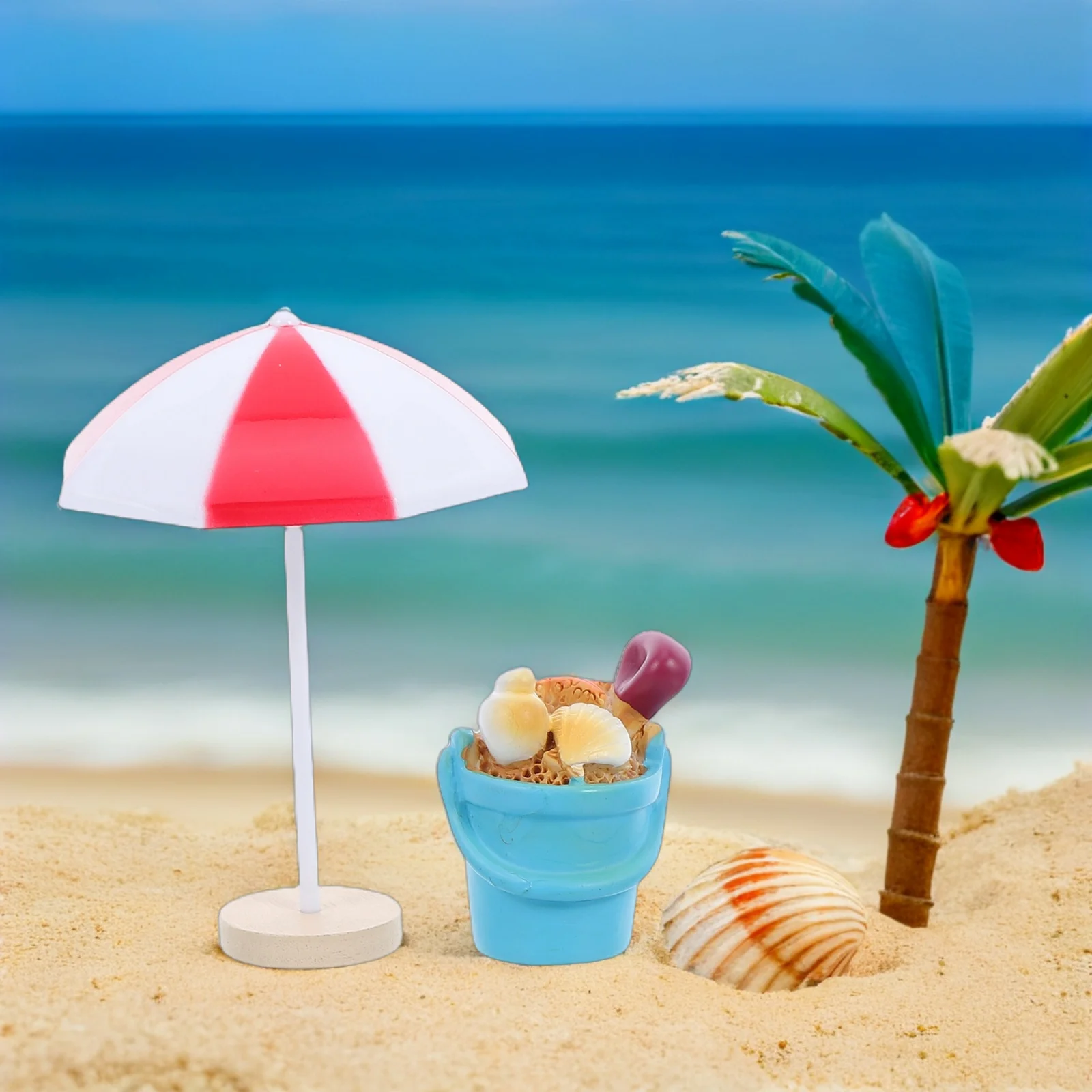 

13Pcs Miniature Beach Accessories DIY Themed Dollhouse Decoration Kit Dollhouse Beach Miniature Ornament Kits