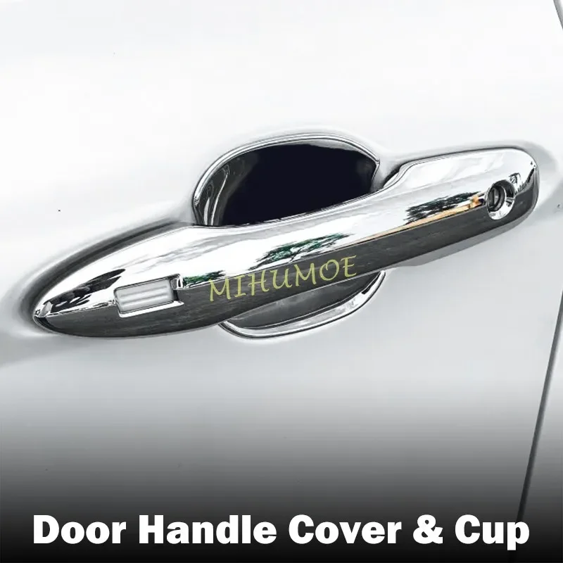 8PCS Chrome Door Handle Cover & Surrounds Accessories For 2018-2025 Toyota Camry 2020 2021 2022 2023 2024