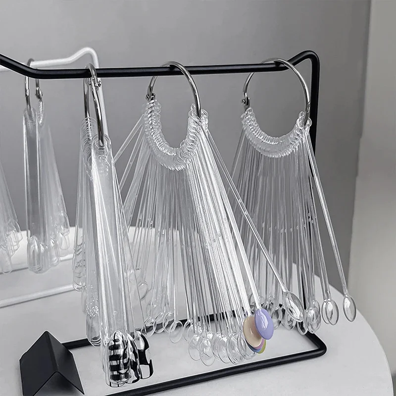 False Nail Art Color Card Display Stand Nail Art Tips Display Set Fan Shaped Nail Tips Sample Manicure Polish Practice Palette
