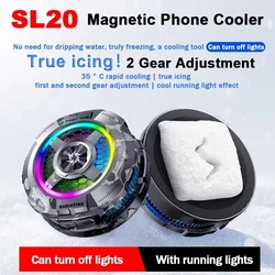 SL20 Universal Mobile Phone Cooler Semiconductor Fast Cooling Fan Radiator for IOS Android Magnetic Freeze Cool Heat Sink