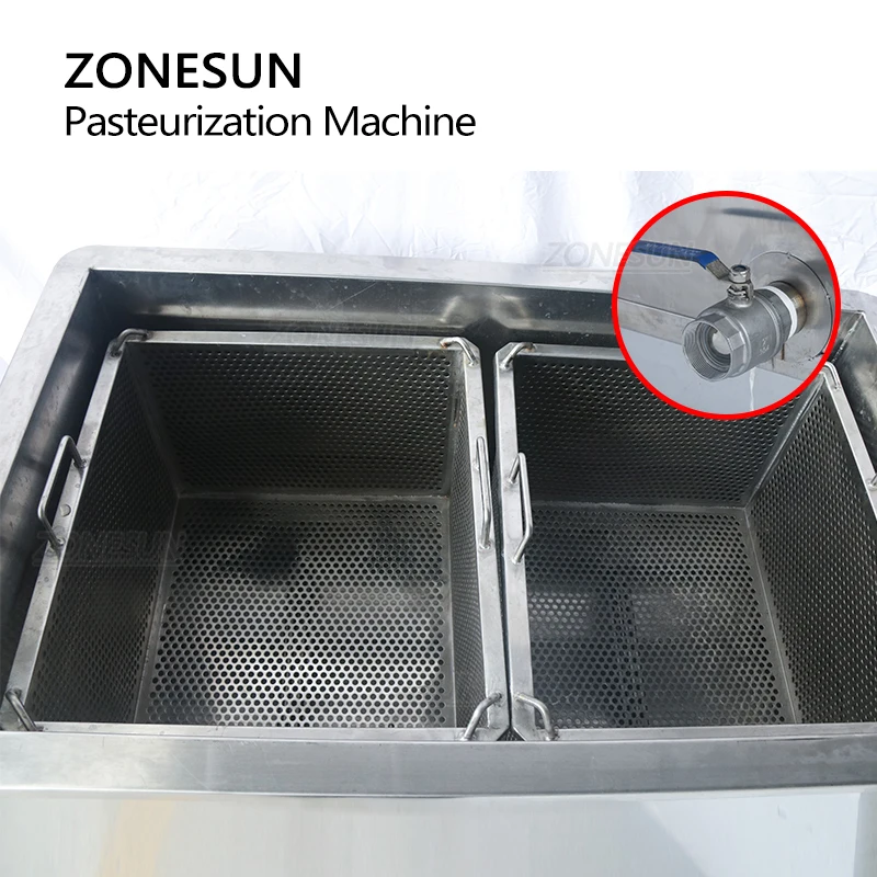 ZONESUN ZS-PM1 Pasteurizing Machine Glass Bottle Disinfecting Can Jar Pasteurizer Sterilizer Food Wine Drink Milk Pasteurization