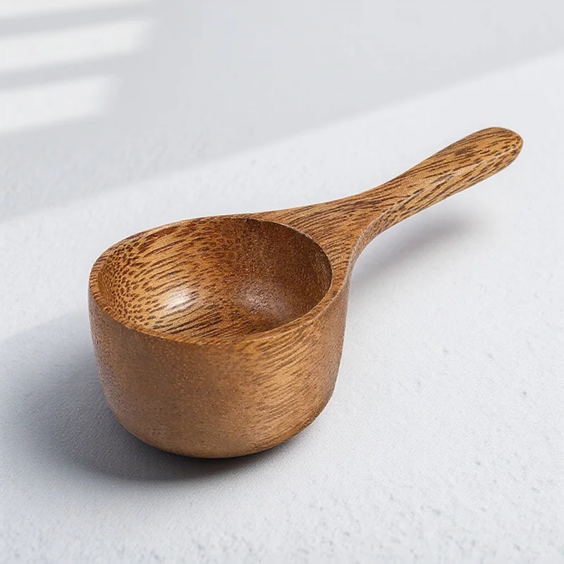 

Wooden Measuring Spoons Coffee Bean Scoop Kitchen Accessories Easy to Store Use Perfect for Baking Tea
