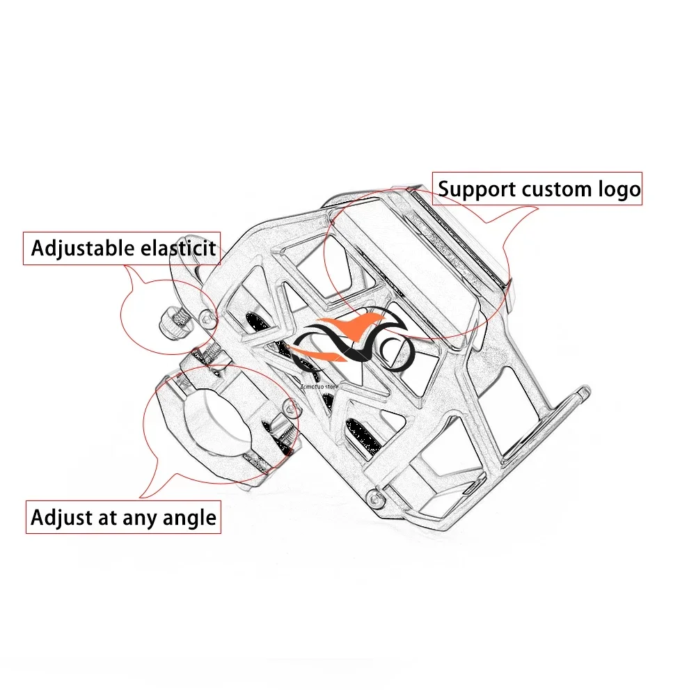 For Honda Rebel 300 Rebel 500 CMX Rebel300  Universal CNC Motorcycle Beverage Water Bottle Cage Drink Cup Holder Stand Mount