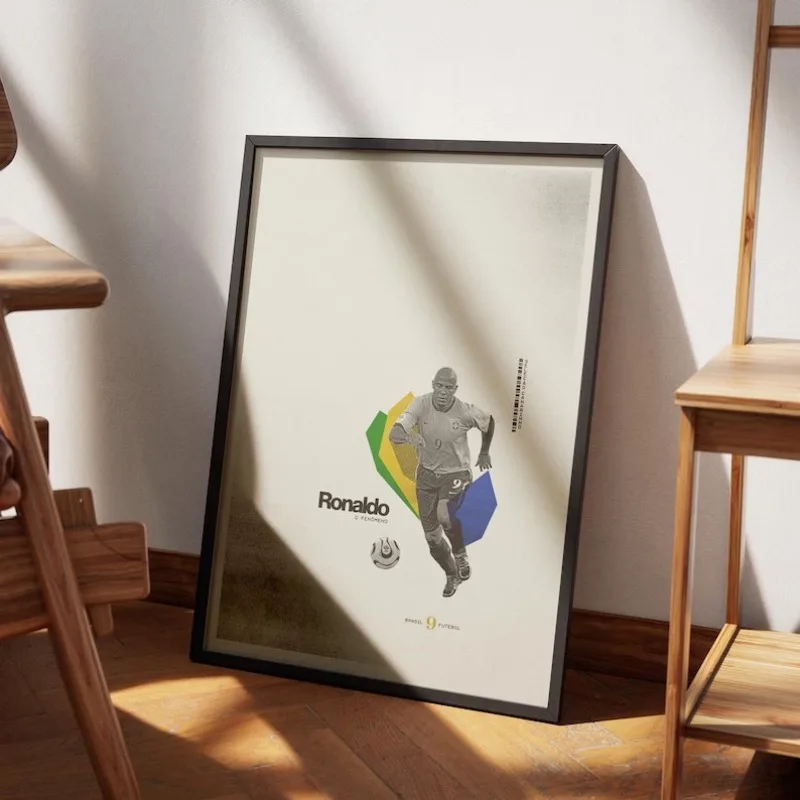 Vintage Legend Soccer Player Poster Ronaldo Messi Mbappe Minimalist Canvas Painting Wall Art Picture for Living Room Home Decor