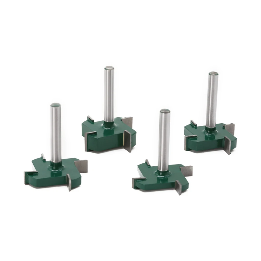 1/4 Inch Shank Router Bit Engraving Projects 4 Wings Design Alloy + Carbon Steel Anti-kickback Design Fast And Clean Cut