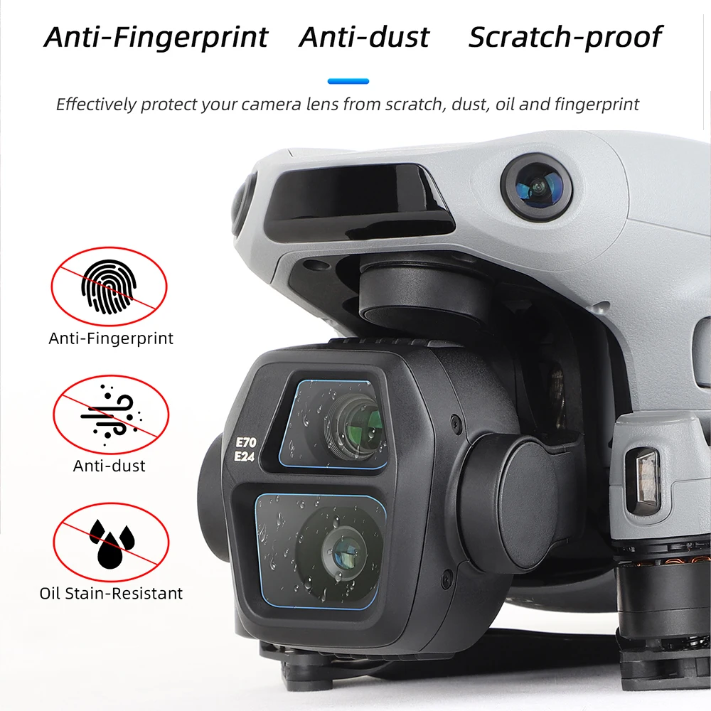 Objektivschutz für DJI Air 3S Drohne Kameraschutz Ultra-HD gehärtetes Glas Anti-Kratz-Objektiv Schutzfolie Zubehör