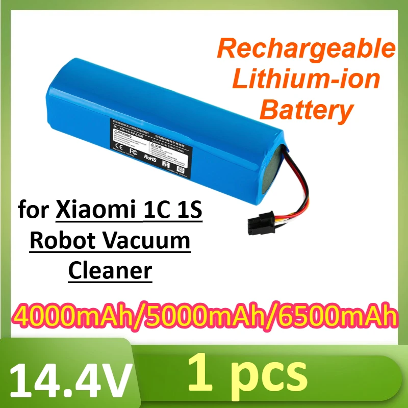 

14.4V 4000mAh 5000mAh 6500mAh Rechargeable Lithium-ion Battery for Xiaomi 1C 1S Robot Vacuum Cleaner