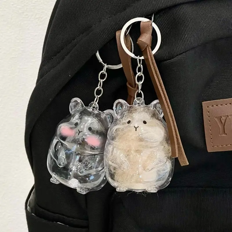 Hamster Shaped Pet Fur Collector Cute Transparent Detachable Grooming Hair Remover Perfect Gift for Dog Cat Pet Owners
