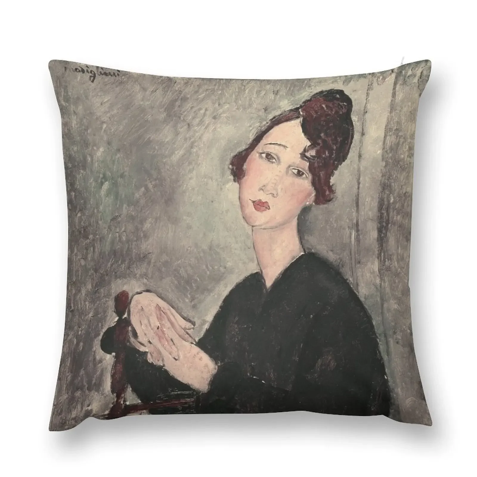 Portrait of Dedie Hayde by Amedeo Modigliani Throw Pillow Pillowcases Cushion Covers Sofa Plaid Sofa pillow