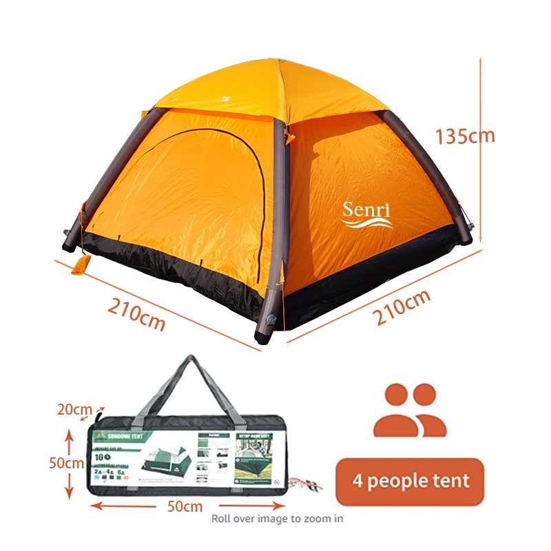 2/4 Person Waterproof Tent Inflatable Portable Lightweight Camping Tents Set Up In 30 Seconds