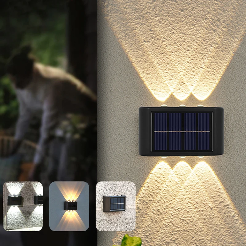 Intelligente Solar-Wandleuchte für den Außenbereich, wasserdicht, für Balkon, Wandleuchten für Hof, Landschaft, Garten, Dekor, Solar-Außenwandleuchte