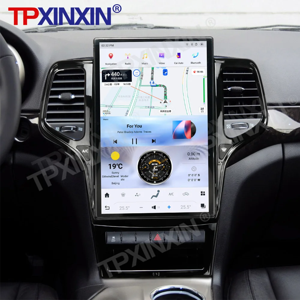 

Android Auto Carplay 14,4-дюймовый мультимедийный плеер для Jeep Grand Cherokee 2011-2013, автомобильный радиоприемник, GPS-навигация, магнитофон, головное устройство