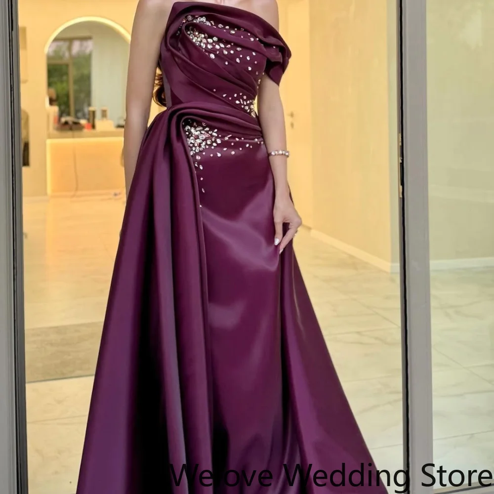 Evening Party Gown Featuring Straight Strapless Neckline, Artistic Draped Fold On Upper Bodice Clustered Scattered Rhinestone