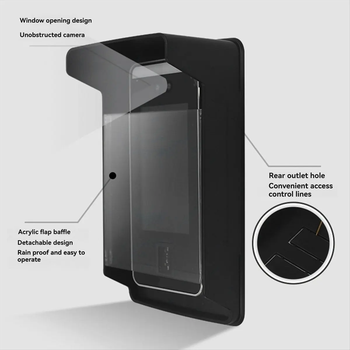 AB09 Waterproof Case Rain Protector Outdoor Rainproof Cover Protection Access Control Keypad Doorbell Card Reader Sun Shell