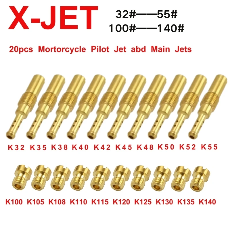 10/20 PCS Für NSR KSR PE PWK PWM Keihin OKO KOSO CVK Motorrad Vergaser Düse Hauptdüse und Langsam/pilot Jet Set Ersatz