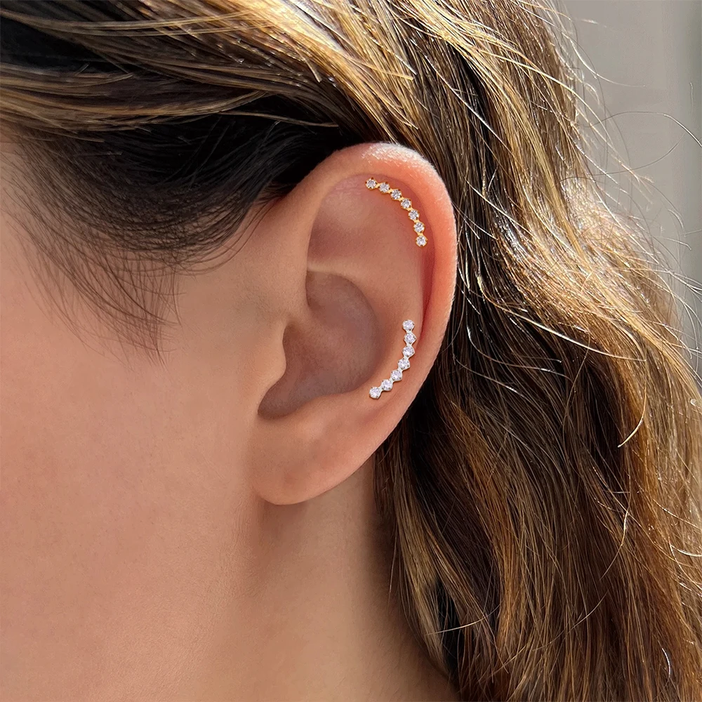 ASTM F136 Titan Tiny Trinity CZ Blumen-Labret-Stud 16G Knorpel-Ohrring Nasen-, Lippen-, Tragus-, Conch-, Helix-, Ohrläppchen-Piercing-Schmuck – Detail 13