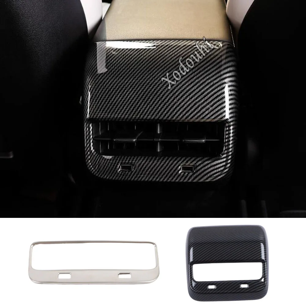 Auto Abdeckung Trim Stick Rahmen Hinten Klimaanlage Outlet Vent Armlehne Für Tesla Modell 3 Modell 3 2017 2018 2019 2020 2021 2022 2023