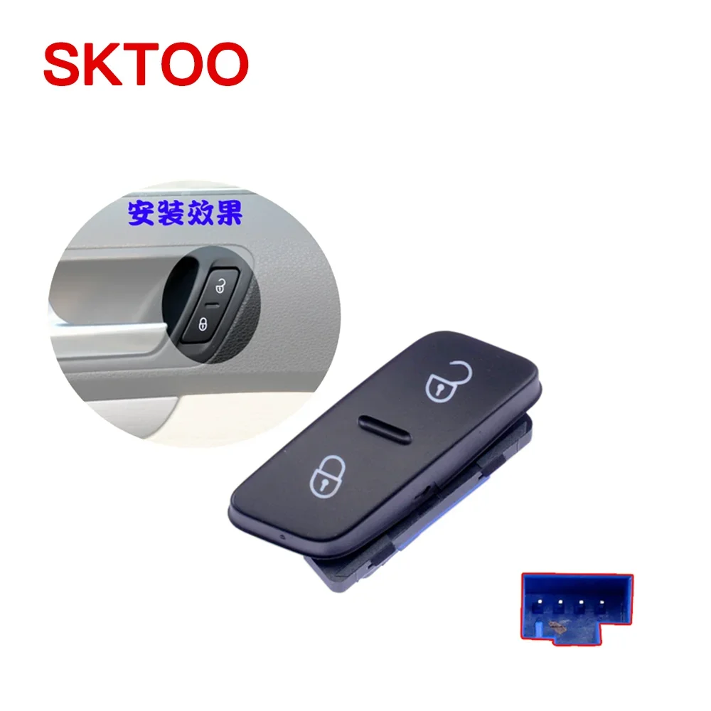 SKTOO for VW New Old Sagitar 2007-2018 Central Lock Anti-theft Lock Door Glass Switch 1K0962125 16D962125 16D962125B