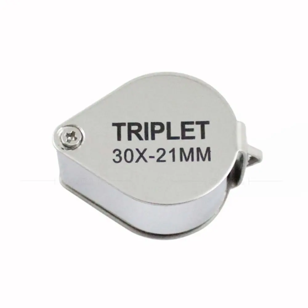 Mini 10-30X Pocket Loupe Metal 10x20x 30x Jewelry Magnifying Glass Folding High Definition Reading Magnifier Jewelers
