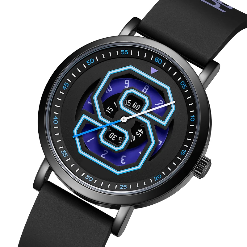 Fashion Hollow S Dial Quartz Watch For Student Boys Girls Luminous Silicone Strap Casual Wristwatch Creative Gift For Teenagers