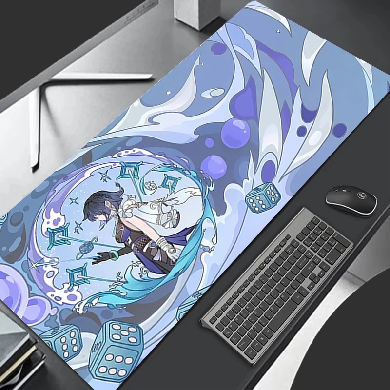 Mousepad Computer Gaming Accessories Keyboard Pad Office PC Rubber HD G-genshin Impact Yelan Mouse Pad Decoracion Desk Mouse Mat
