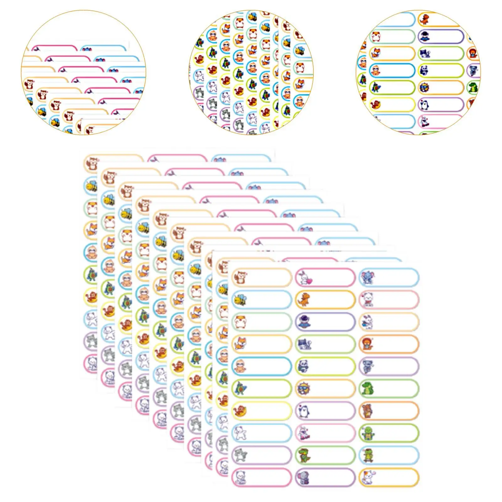 10x 名札分類名ステッカー 学校の学生のお祝い用