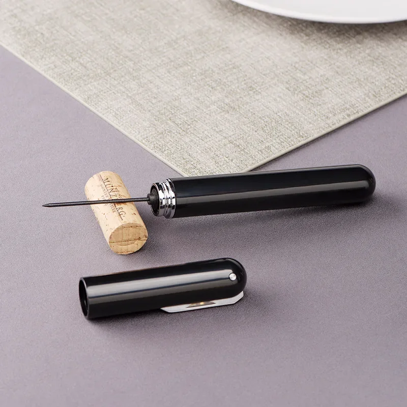 Air Pressure Pump Wine Bottle Opener Pen Shape Stainless Steel Needle Easy Fast Kitchen Bar Party Portable Corkscrew OpeningTool