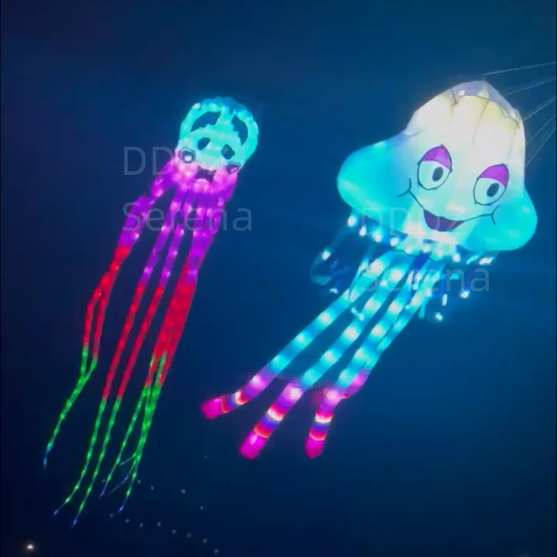 LED 5M Jerryfish Wasvlieger Lijnhanger zachte vlieger in de nacht in hoge helderheid met ronde hoek LED goed beschermvlieger