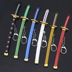 8 Styles Roronoa Zoro Sword Keychain For Women Men Buckle Toolholder Scabbard Katana Sabre Car Keyrings Gift Key Chains