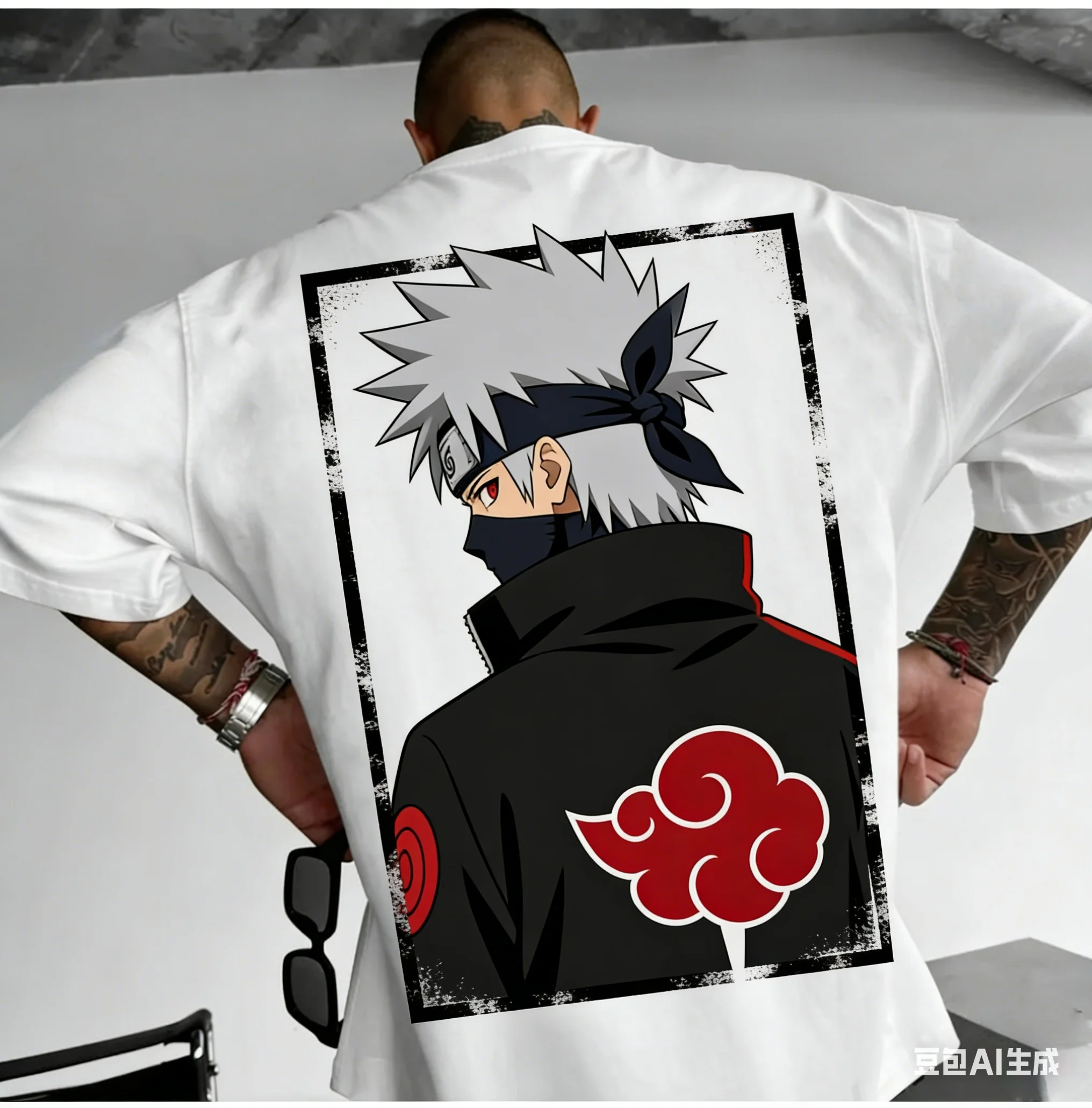 

Новая футболка в темном стиле с коротким рукавом и изображением Учихи Итачи с Мангекё Шаринганом, коллекция High Street 2026