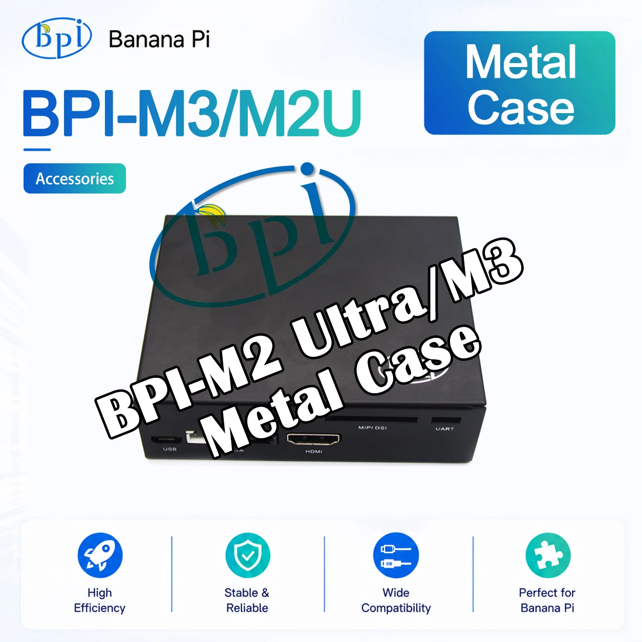 Banana Pi BPI-M3 / M2 Ultra Metal Protective Case Enclosure for BPI Development Board Accessories