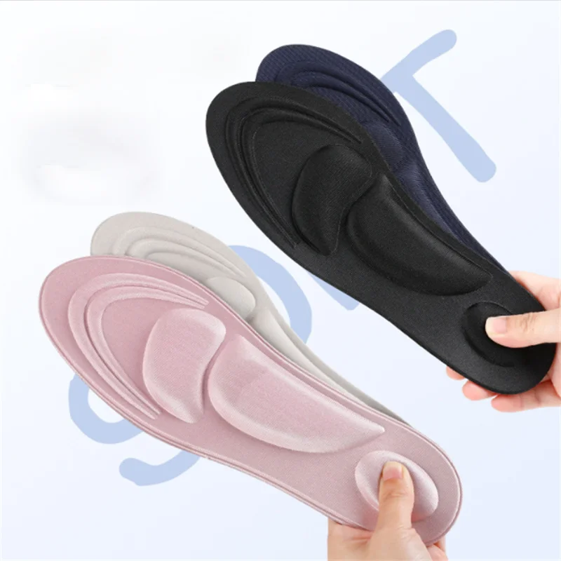 4D Memory Foam Shoes Insole Breathable Pain Relief Massage Fasciitis Cushioning Insoles Feet Arch Support Sports Pads Men Women