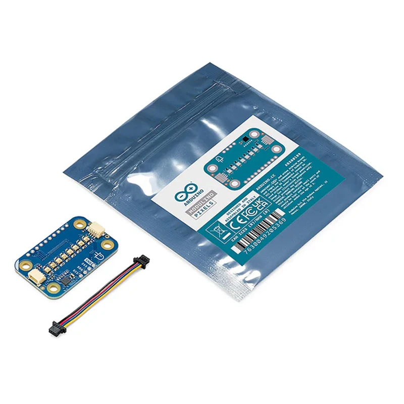 Modulino Pixels ABX00109 development board, 8 RGB led controlled color visual animations in stock, genuine product