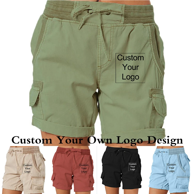 

Custom Your Logo Outdoor Casual Golf Active Shorts Womens Hiking Cargo Shorts Summer Loose Bermuda Shorts with Pockets Plus Size