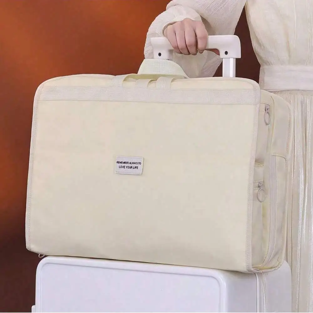 

Large capacity travel handbag Portable travel clothes storage bag with underwear and sock separator Handbag for travel