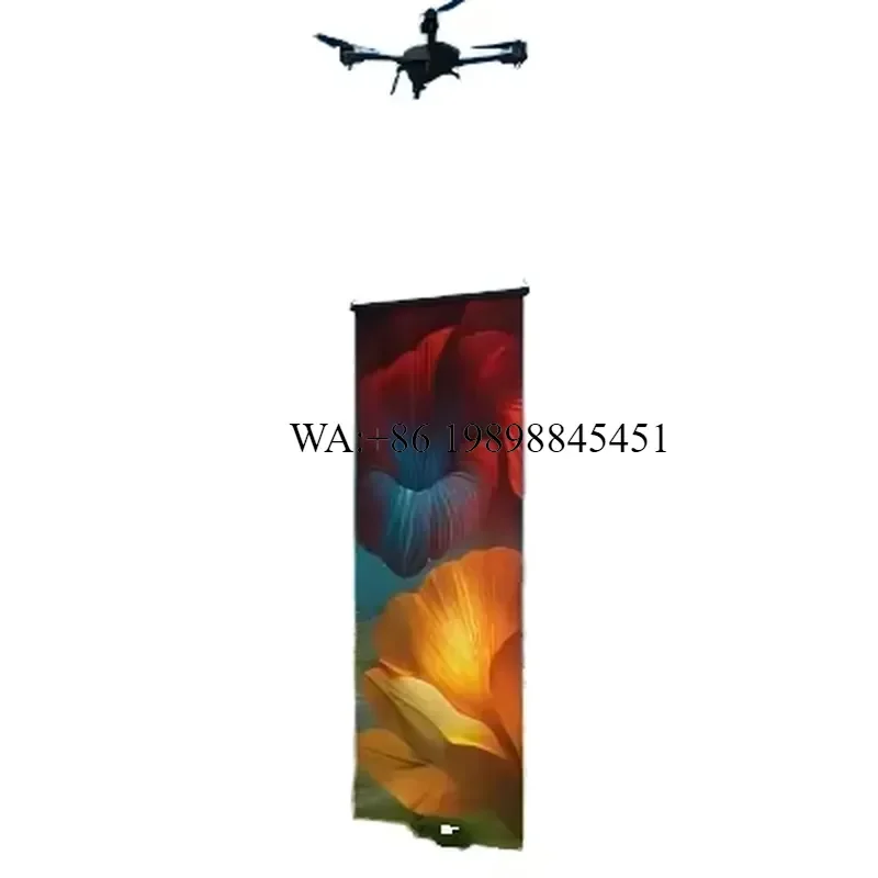 WMWMNU P25 Ultra-Thin Textile LED Soft Screen Outdoor Hoisting Magic Carpet Display Flying LED Transparent Screen Digital