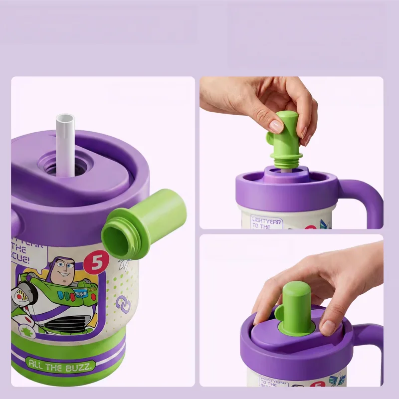 X&W Toy Story 550ml Insulated Tumbler 316 Stainless Steel Coffee Cup Vacuum Flasks Portable Home/office Girl Desktop Straw Mug view 5