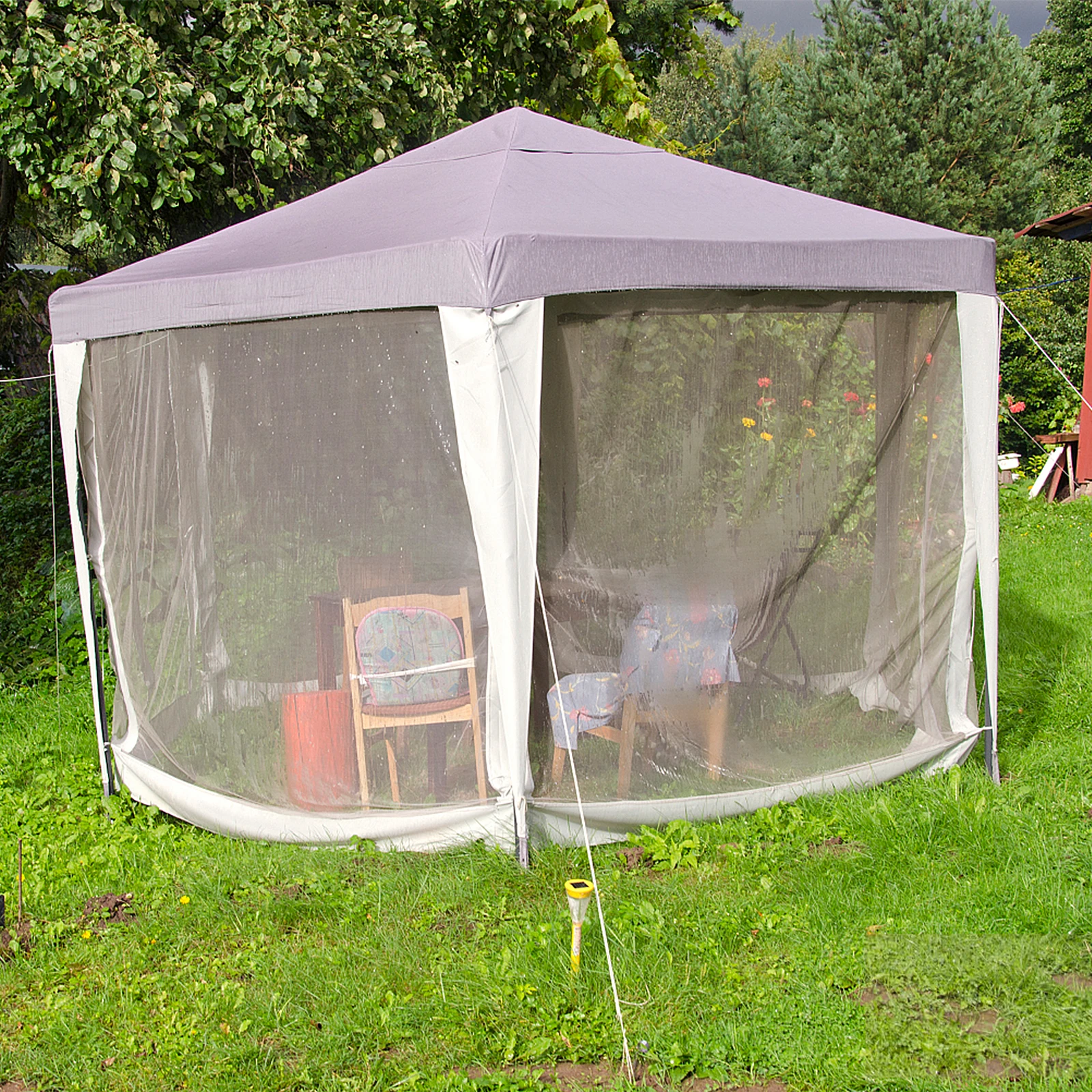 

Balcony Umbrella Cover Patio Netting Polyester Mesh Screen Canopy for Garden Mosquito
