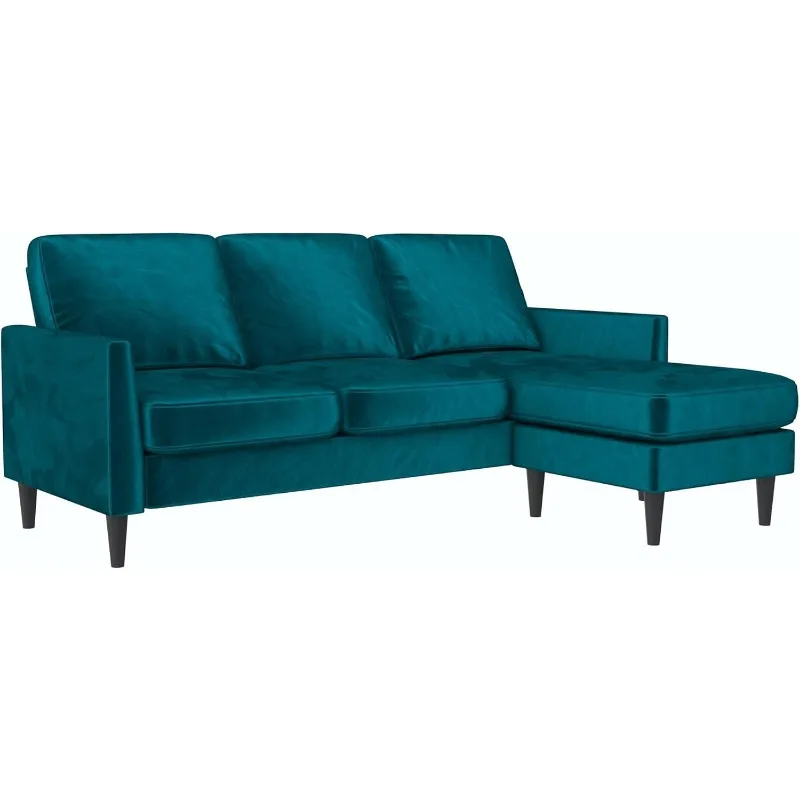 Sofá secional reversível e sofás, Green Velvet Couches