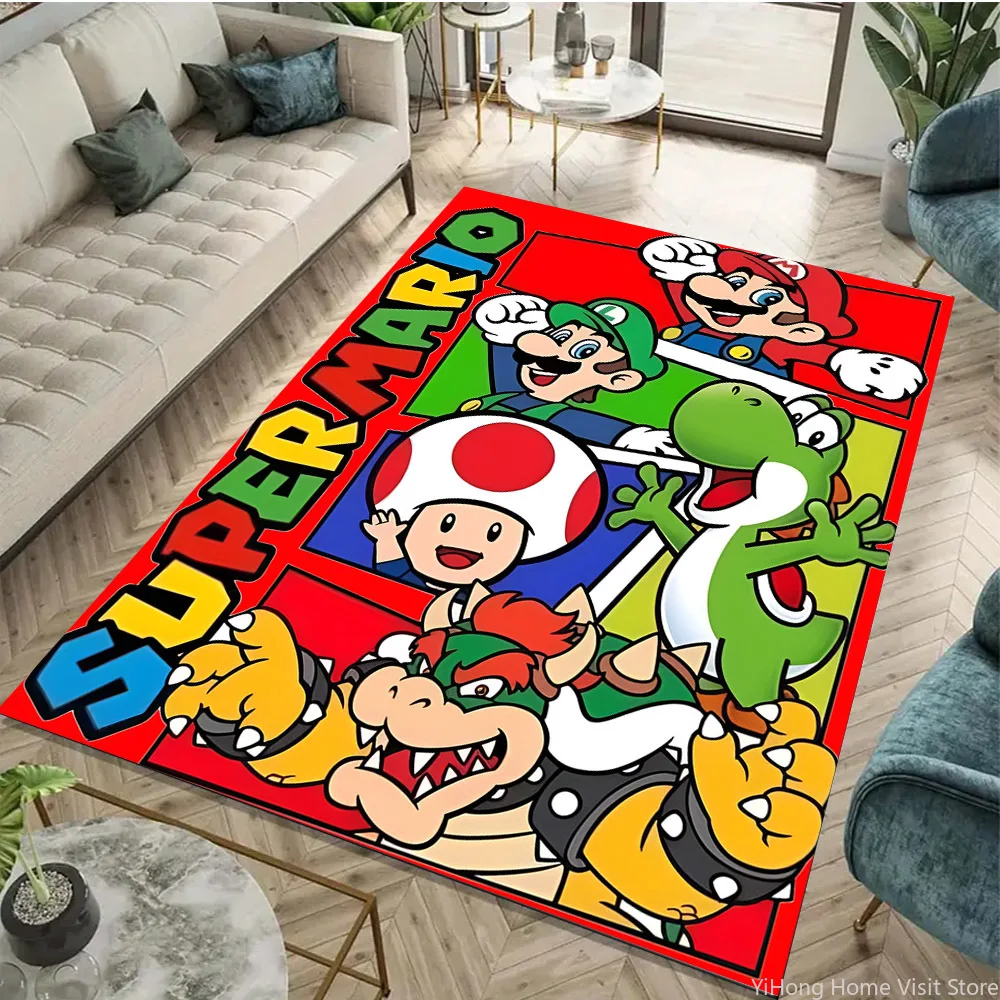 17 Style Super Mario Game Carpet Rug for Bedroom Living Room Home Sofa Decoration,Kids Play Crawling Large Decor Floor Mat Gifts