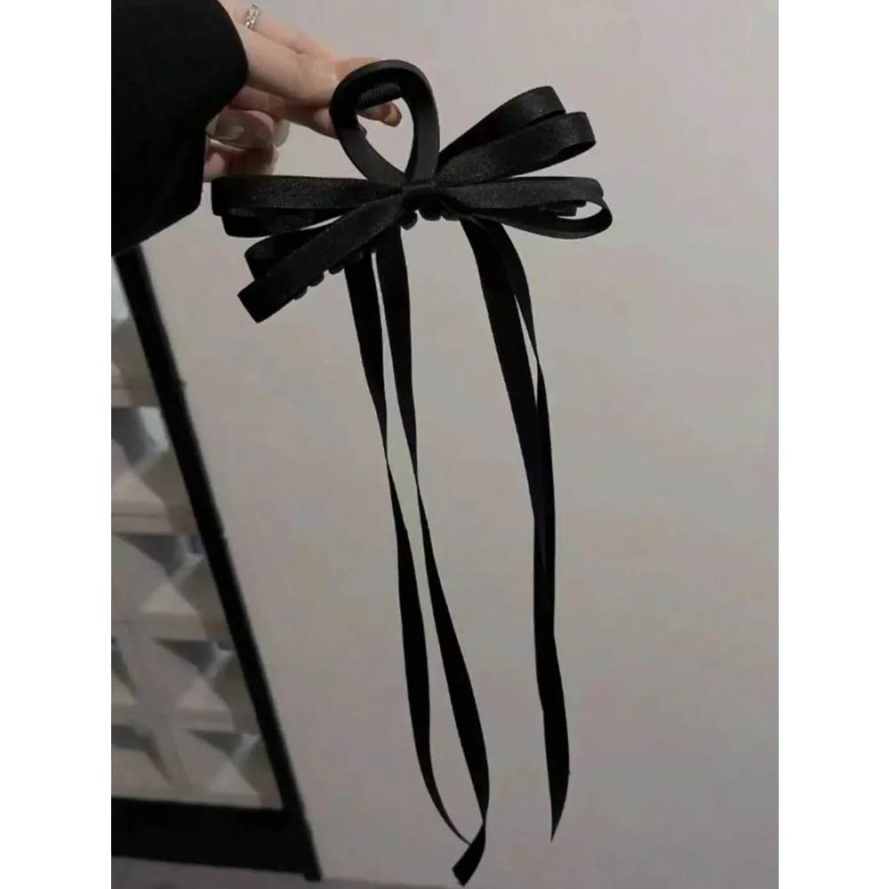 1pc Sweet Satin Ribbon Bow Hair Claw Versatile Hair Clip For Women Perfect For Chignon And Updos SpringSummer Halloween