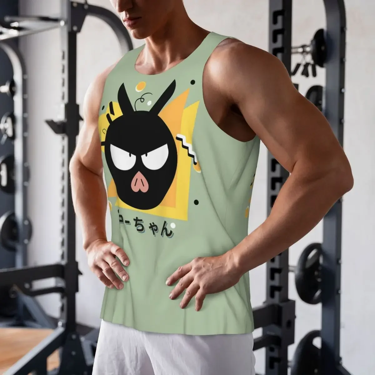Quick Dry P Chan Ranma Gym Tank Muscle Sleeveless Shirt Bodybuilding Breathable Vest