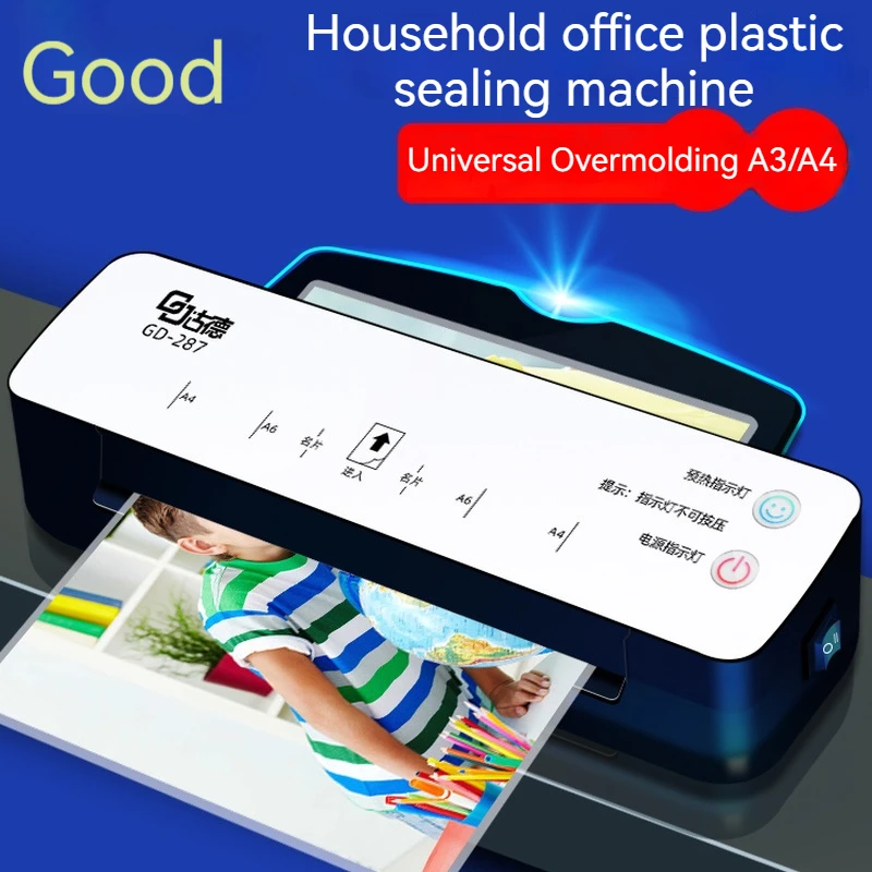 

A4/A3 Laminating Machine With Plastic Film Office Photo Document Thermal Laminators Packaging Plastic Film Roll Laminators