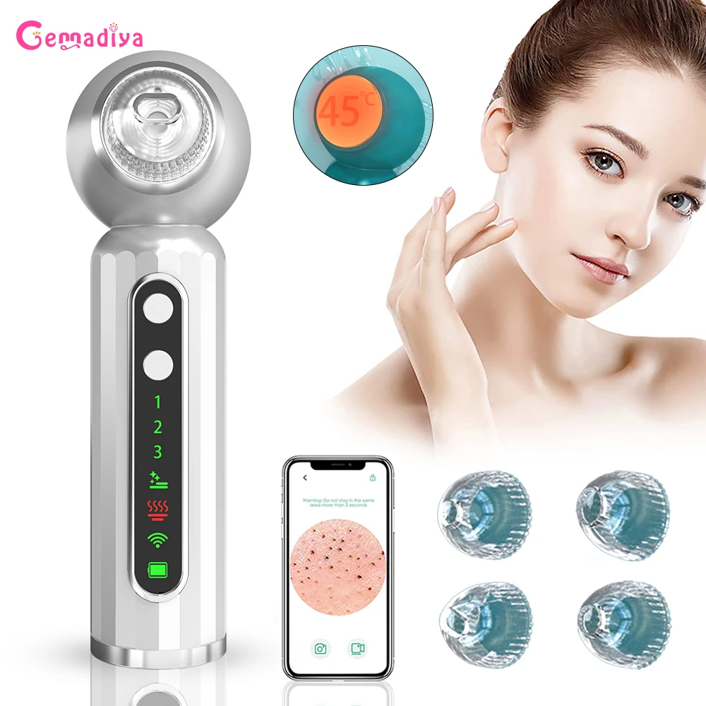 

Visual Blackhead Remover Vacuum Pore Cleaner Acne Removers Electric Heating Nose Face Deep Cleansing WIFI Black Dots Care Tools