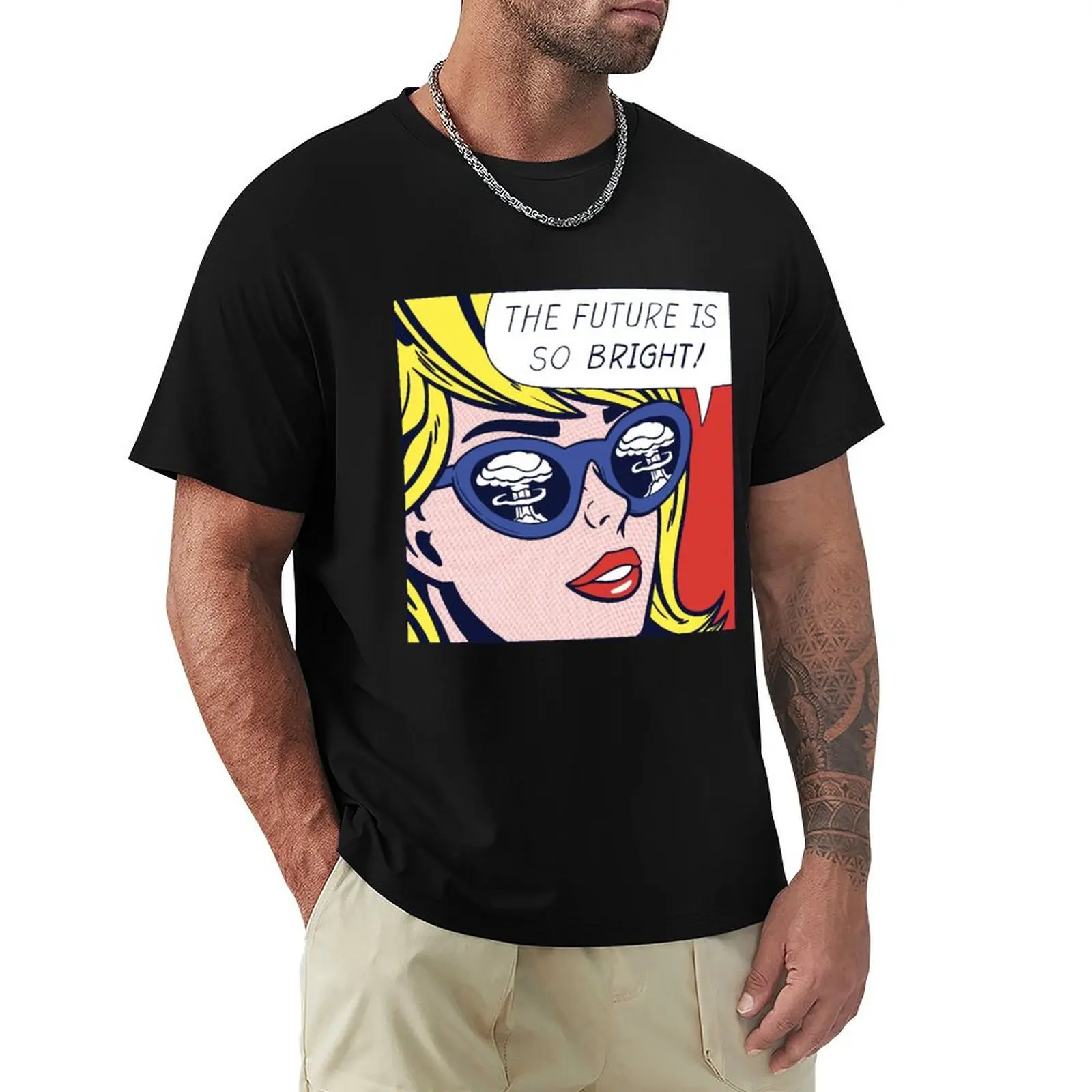 T-shirt Pop Optimistic Girl, t-shirts amusants pour hommes