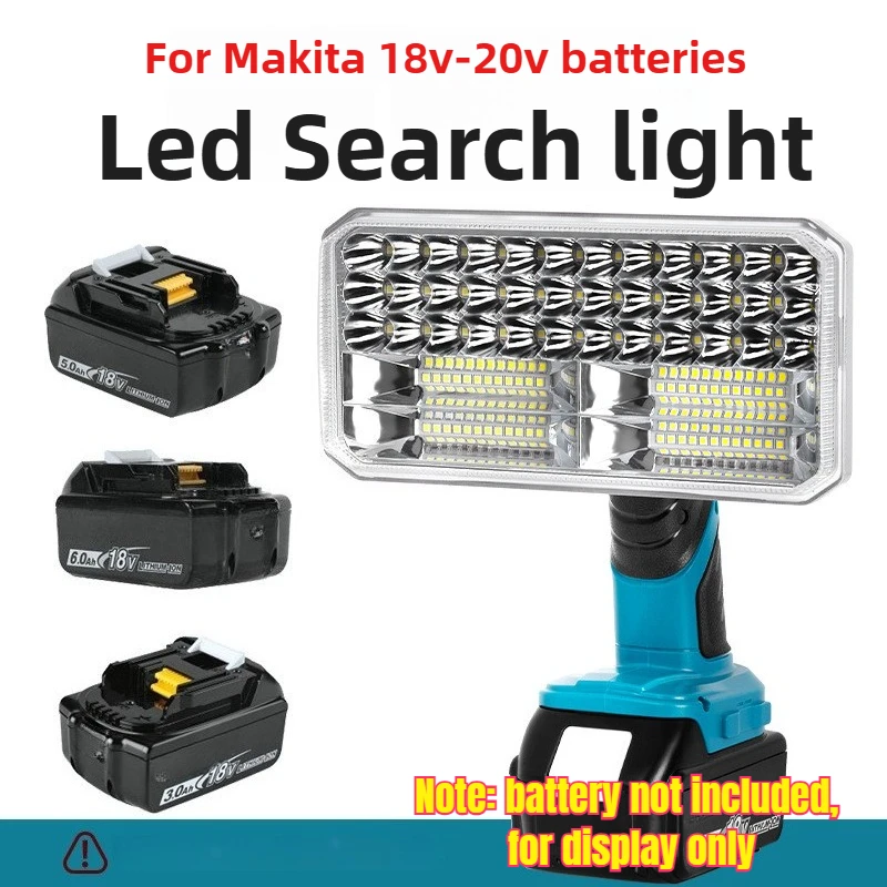 

9 Inches Cordless LED Work Light for Makita 18V Battery Floodlight Spotlight Flashlight with USB Port Clip Design Camping