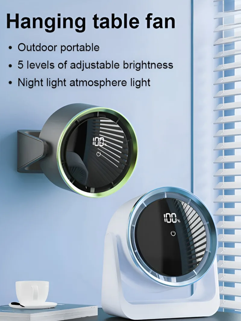 

GMY Mini USB перезаряжаемый электрический вентилятор - сильная энергия ветра, многофункциональный настенный циркуляционный вентилятор, портативный охлаждающий инструмент